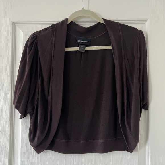 Lane Bryant shrug 14/16 Chocolate Brown - Picture 1 of 5
